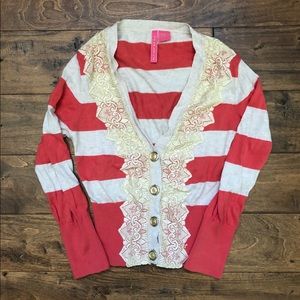Anthropologie Charlotte striped cardigan